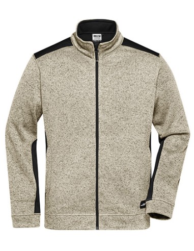 J-JN862-Mens Knitted Workwear Fleece Jacket -STRONG-